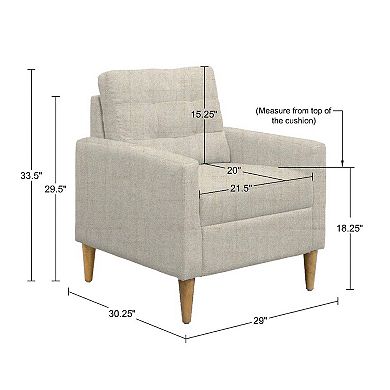 510 Design Dani Tufted Back Arm Accent Chair