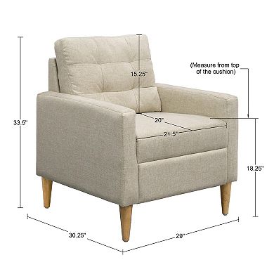 510 Design Dani Tufted Back Arm Accent Chair