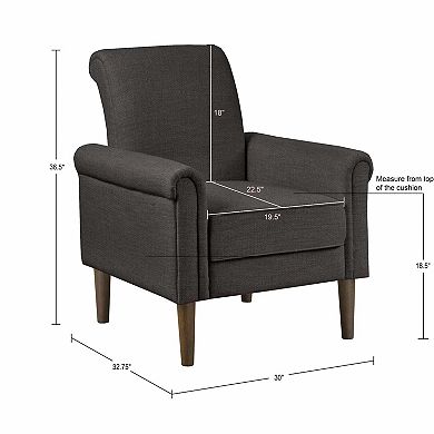 510 Design Jeanie Rolled Arm Accent Chair