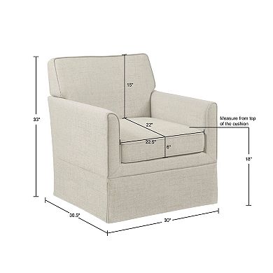 510 Design Paula Slipcover Arm Accent Chair