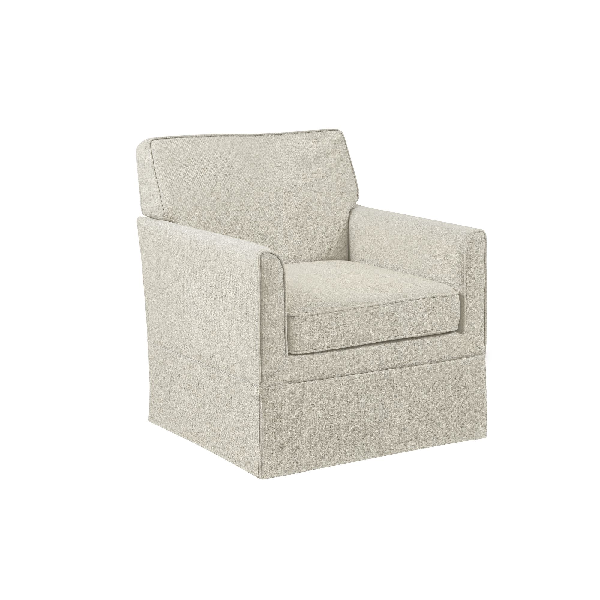 510 Design Paula Slipcover Arm Accent Chair, Ivory