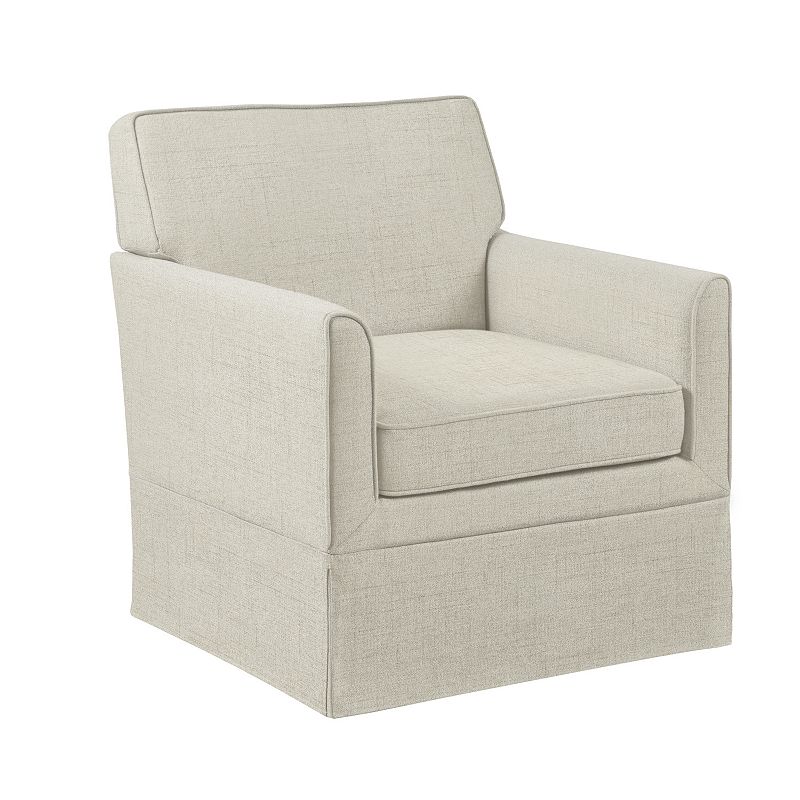 510 Design Paula Slipcover Accent Armchair Cream: Upholstered, Removable Cushions, Wood Frame