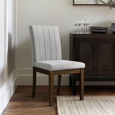 510 Design Everly Upholstered Channel-Back Dining Chair Set of 2