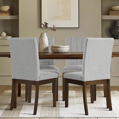 510 Design Everly Upholstered Channel-Back Dining Chair Set of 2