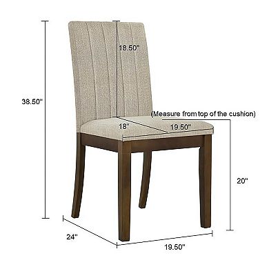 510 Design Everly Upholstered Channel-Back Dining Chair Set of 2