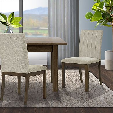 510 Design Everly Upholstered Channel-Back Dining Chair Set of 2