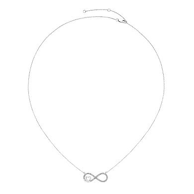 Boston Bay Diamonds Sterling Silver Diamond Accent LOVE Infinity Necklace