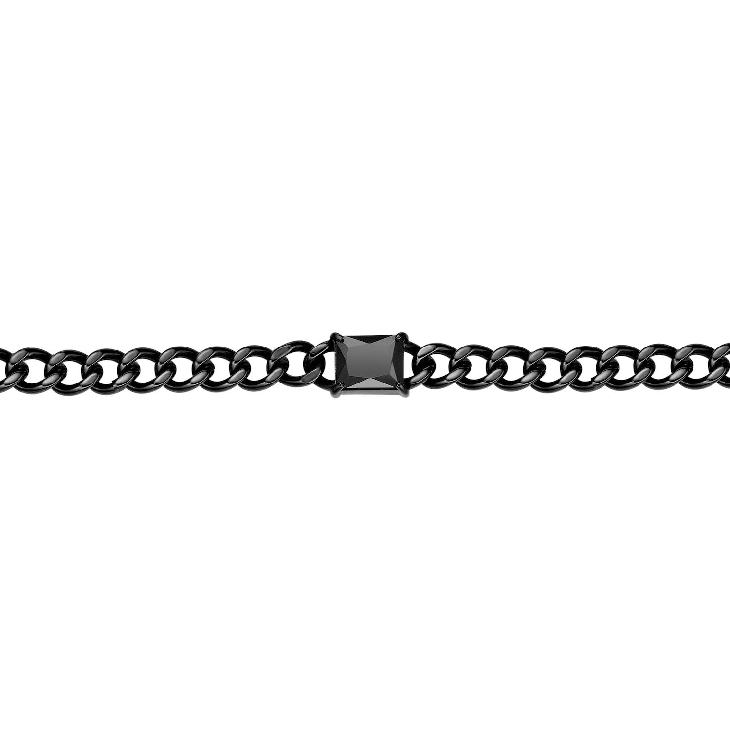316L Stainless Steel Curb Chain Necklace With Cross Pendant - Silver/Gold/Black - Men's/Women's