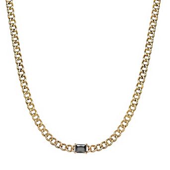 Men's LYNX Stainless Steel Curb Chain Necklace