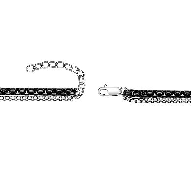 Men's LYNX Stainless Steel Layered Chain Necklace