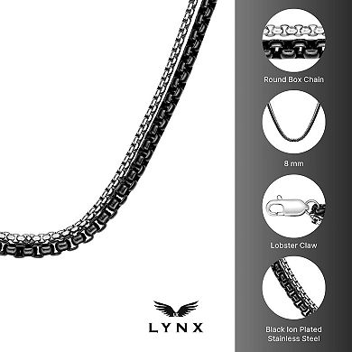 Men's LYNX Stainless Steel Layered Chain Necklace