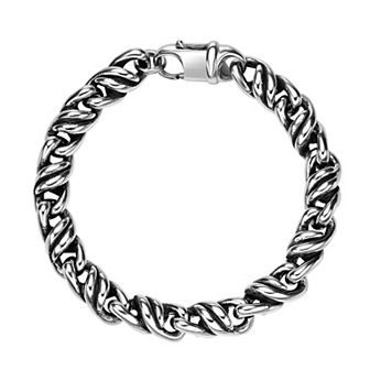 Men's LYNX Black Ion-Plated Stainless Steel Bracelet