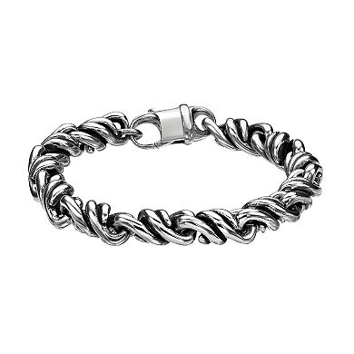 Men's LYNX Black Ion-Plated Stainless Steel Bracelet