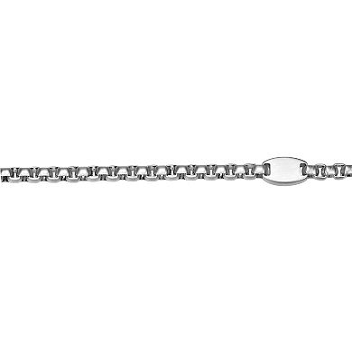 Men's LYNX Stainless Steel Round Box Chain Bracelet