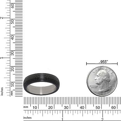 Men's LYNX Black Ion-Plated Stainless Steel Ring