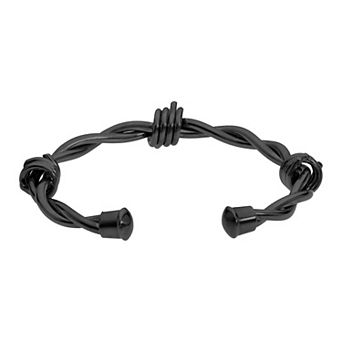 LYNX Stainless Steel Men's Cuff Bangle Bracelet