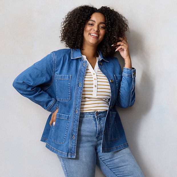 Plus Size LC Lauren Conrad Denim Jacket