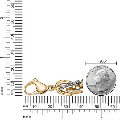 LYNX Stainless Steel Multistrand Layered Chain Necklace