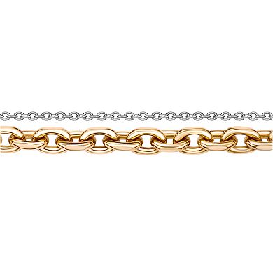 LYNX Stainless Steel Multistrand Layered Chain Necklace