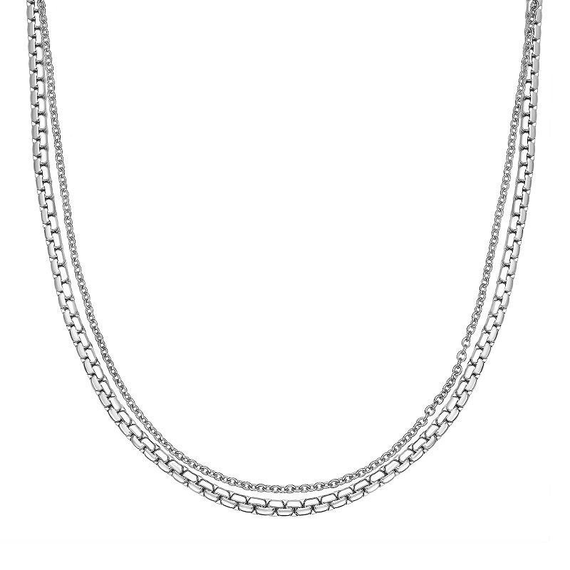 Bold Layered Rolo Chain Necklace
