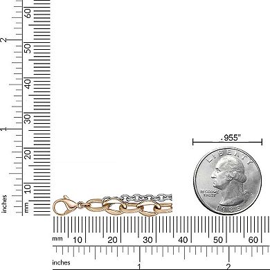 LYNX Stainless Steel Multistrand Layered Chain Necklace