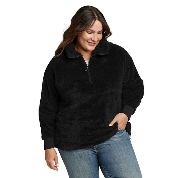 Plus Size Eddie Bauer Quest Plush 1/4 Zip Relaxed Pullover