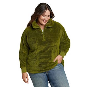 Plus Size Eddie Bauer Quest Plush 1/4 Zip Relaxed Pullover
