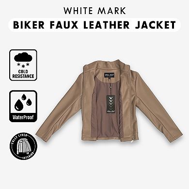 Women's White Mark Classic Biker Jacket