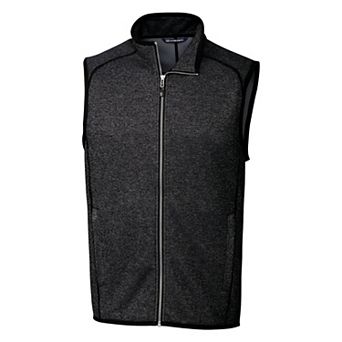 Cutter & Buck Mainsail Sweater-Knit Mens Big and Tall Full Zip Vest