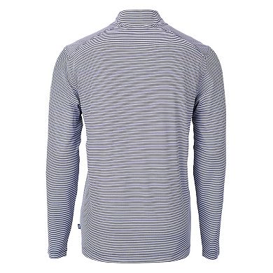 Cutter & Buck Virtue Eco Pique Micro Stripe Recycled Mens Quarter Zip