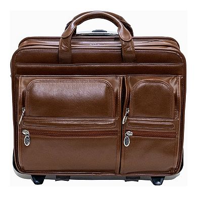 McKleinUSA Clinton 17-in. Leather Patented Detachable Wheeled Laptop Briefcase