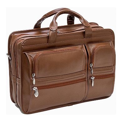 McKleinUSA Clinton 17-in. Leather Patented Detachable Wheeled Laptop Briefcase