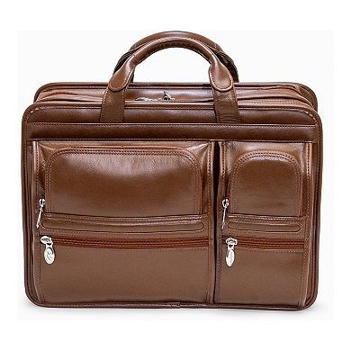 McKleinUSA Clinton 17-in. Leather Patented Detachable Wheeled Laptop Briefcase