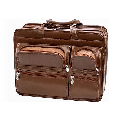 McKleinUSA Clinton 17-in. Leather Patented Detachable Wheeled Laptop Briefcase