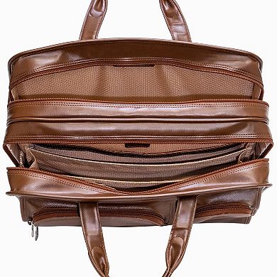 McKleinUSA Clinton 17-in. Leather Patented Detachable Wheeled Laptop Briefcase