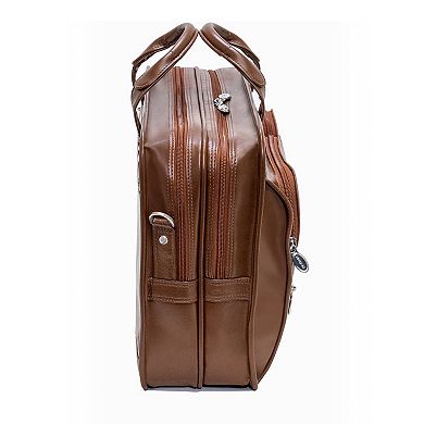 McKleinUSA Clinton 17-in. Leather Patented Detachable Wheeled Laptop Briefcase