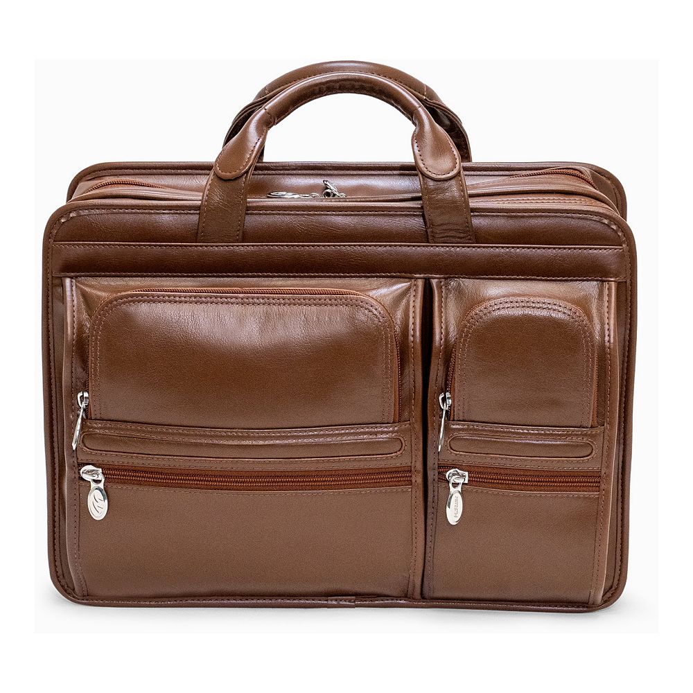 McKleinUSA 15-in. Leather Double Compartment Laptop Briefcase
