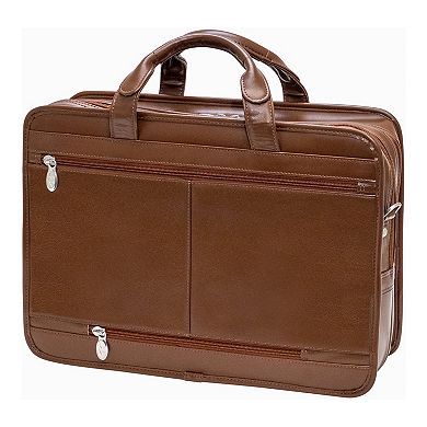 McKlein 15-in. Leather Double Compartment Laptop Briefcase