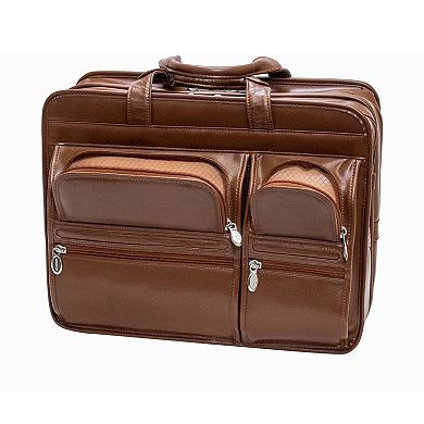 McKleinUSA 15-in. Leather Double Compartment Laptop Briefcase