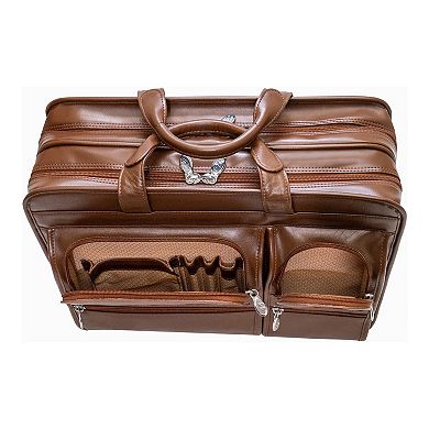 McKleinUSA 15-in. Leather Double Compartment Laptop Briefcase