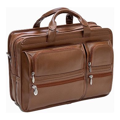 McKlein 15-in. Leather Double Compartment Laptop Briefcase