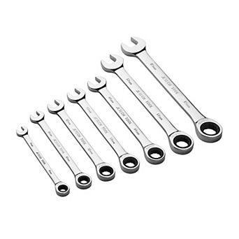 Jetech Ratcheting Combination Wrench Set (8mm - 19mm), Metric, 7 pc