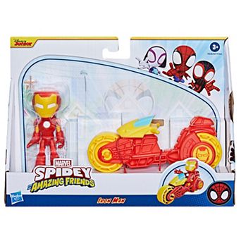 Marvel Spider-Man & His Amazing Friends Iron Man & Motorcycle by Hasbro