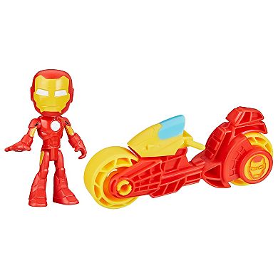 Marvel Spider-Man & His Amazing Friends Iron Man & Motorcycle by Hasbro