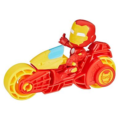 Marvel Spider-Man & His Amazing Friends Iron Man & Motorcycle by Hasbro