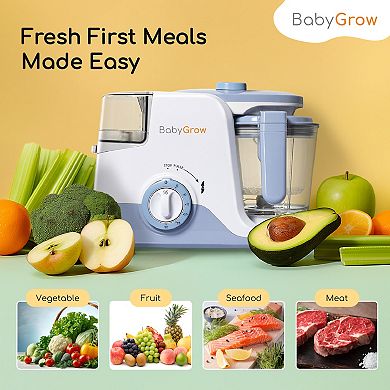 BabyGrow Baby Food Maker, Multi-Function All-in-one Food Processor