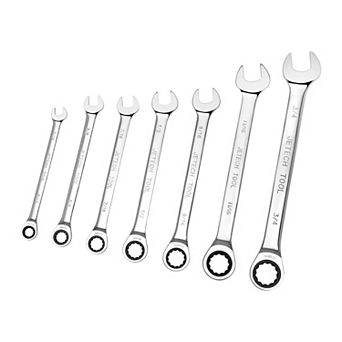 Jetech Ratcheting Combination Wrench Set (5/16 in - 3/4in), SAE, 7 pc