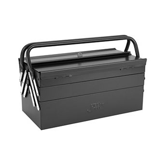 Jetech 18 Inch Cantilever Metal Tool Box, Portable 5-Tray Steel Tool Chest Cabinet, Dark Grey