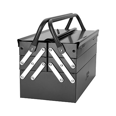 Jetech 18 Inch Cantilever Metal Tool Box, Portable 5-Tray Steel Tool Chest Cabinet, Dark Grey