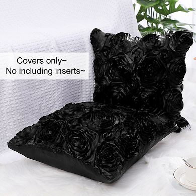 3d Flowers Throw Decorative Pillow Cover For Bed Sofa Couch (2-pack)